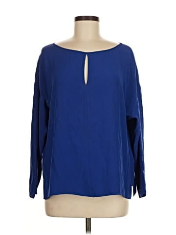 Lafayette 148 New York Long Sleeve Silk Top (view 1)