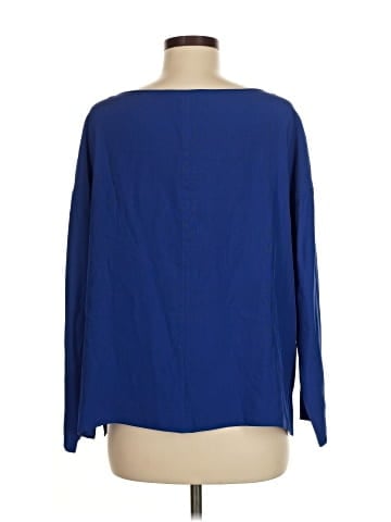 Lafayette 148 New York Long Sleeve Silk Top (view 2)