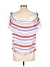 Express 100% Polyester White Short Sleeve Blouse Size L - photo 2