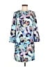 Cacharel Print Blue Casual Dress Size 6 - photo 1