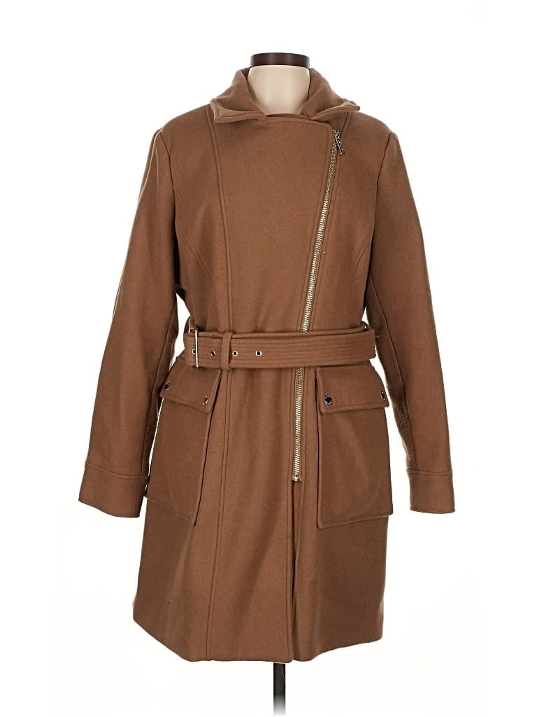 Pre-owned Michael Michael Kors Wool Coat In Brown