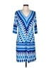 DM Donna Morgan Print Blue Casual Dress Size 12 - photo 1