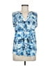 Hanna & Gracie 100% Polyester Blue Sleeveless Blouse Size M - photo 1