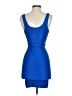 Bebe Solid Blue Cocktail Dress Size S (petite) - photo 2
