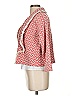 Lilla P 100% Cotton Chevron-herringbone Red Blazer Size S - photo 5