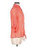BCX 100% Polyester Polka Dots Orange 3/4 Sleeve Blouse Size M - photo 4