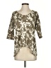 Ella Moss 100% Cotton Gray 3/4 Sleeve Top Size S - photo 1