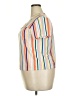 Full Circle Trends With Love Stripes Ivory Orange Short Sleeve Blouse Size 3X - photo 5