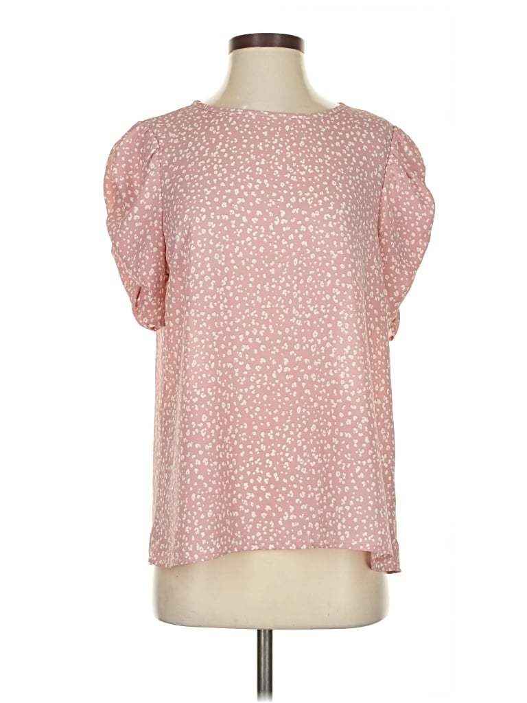 Pre-owned Mts Short Sleeve Blouse In Pink