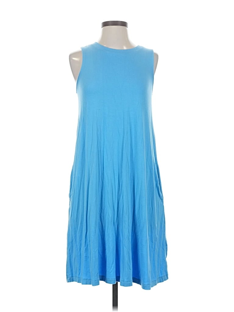 Pre-owned Time And Tru Casual Dress In Blue