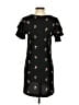 Ann Taylor 100% Polyester Print Black Casual Dress Size 2 - photo 2