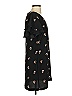Ann Taylor 100% Polyester Print Black Casual Dress Size 2 - photo 4