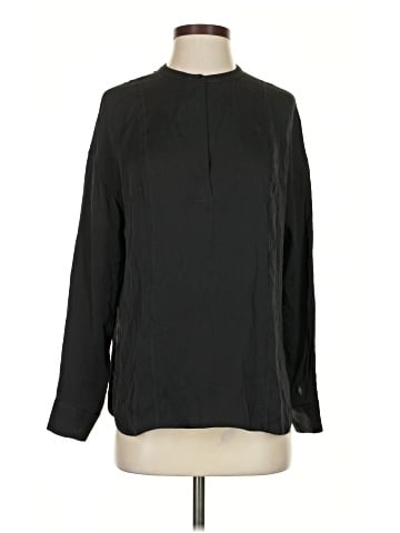Vince. Long Sleeve Silk Top (view 1)