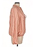 Suede 100% Viscose Pink Long Sleeve Blouse Size L - photo 4