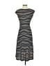 Max Studio 100% Rayon Stripes Black Casual Dress Size XS - photo 2