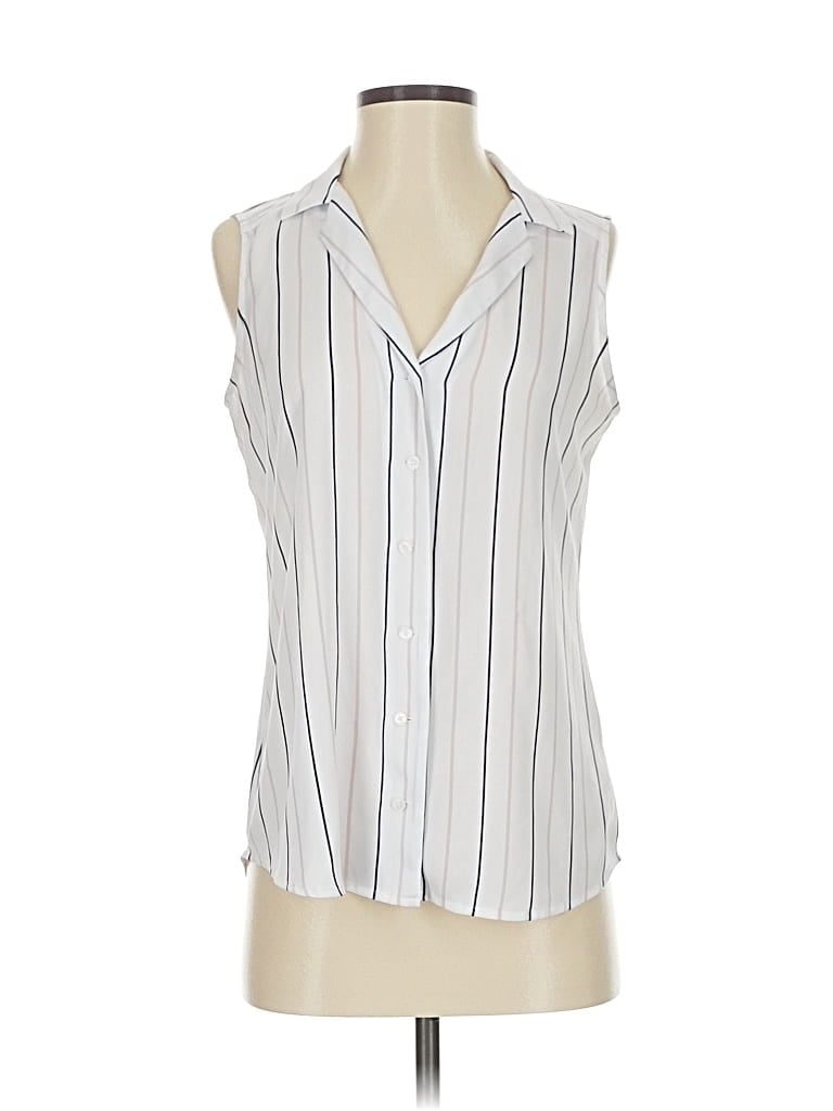 Pre-owned Express Outlet Sleeveless Blouse In White