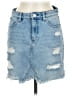 Volcom 100% Baumwolle Blue Denim Skirt Size 8 - photo 1
