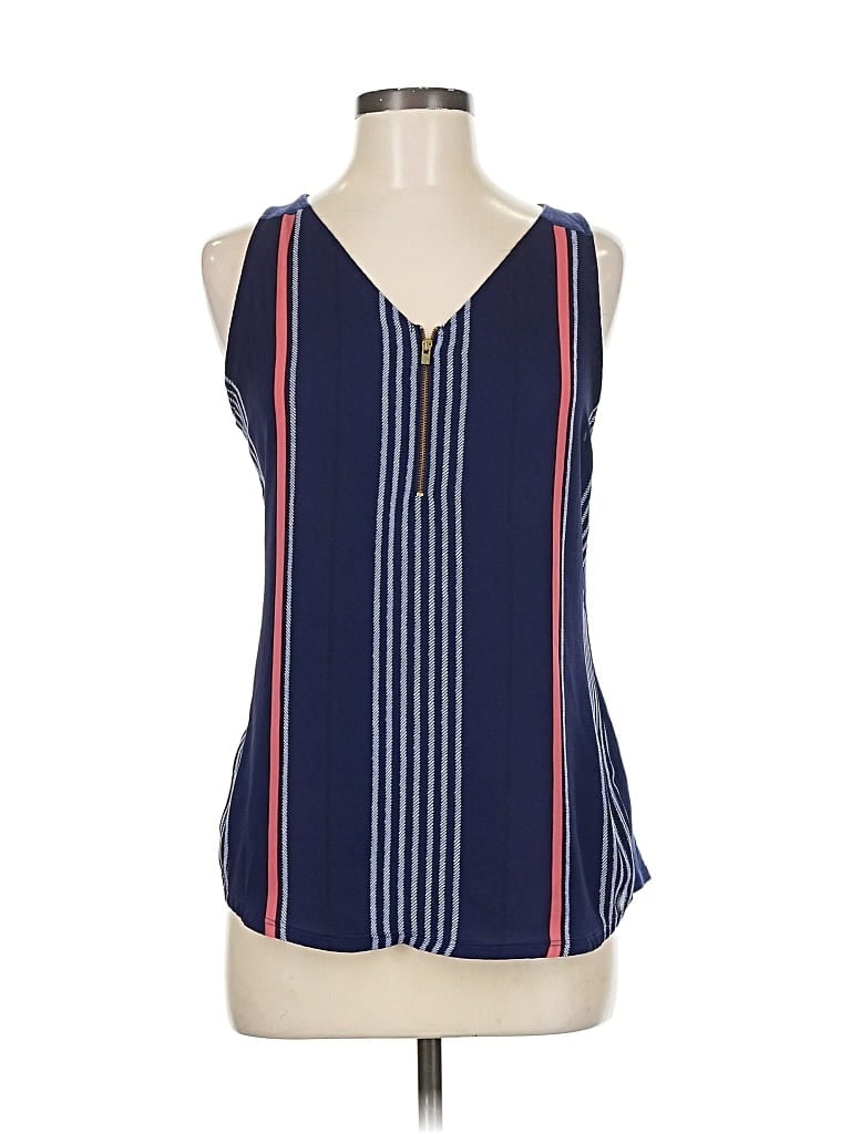 Pre-owned Express Outlet Sleeveless Blouse In Blue