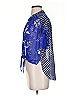 Leifnotes 100% Polyester Stars Blue Short Sleeve Blouse Size 4 - photo 5