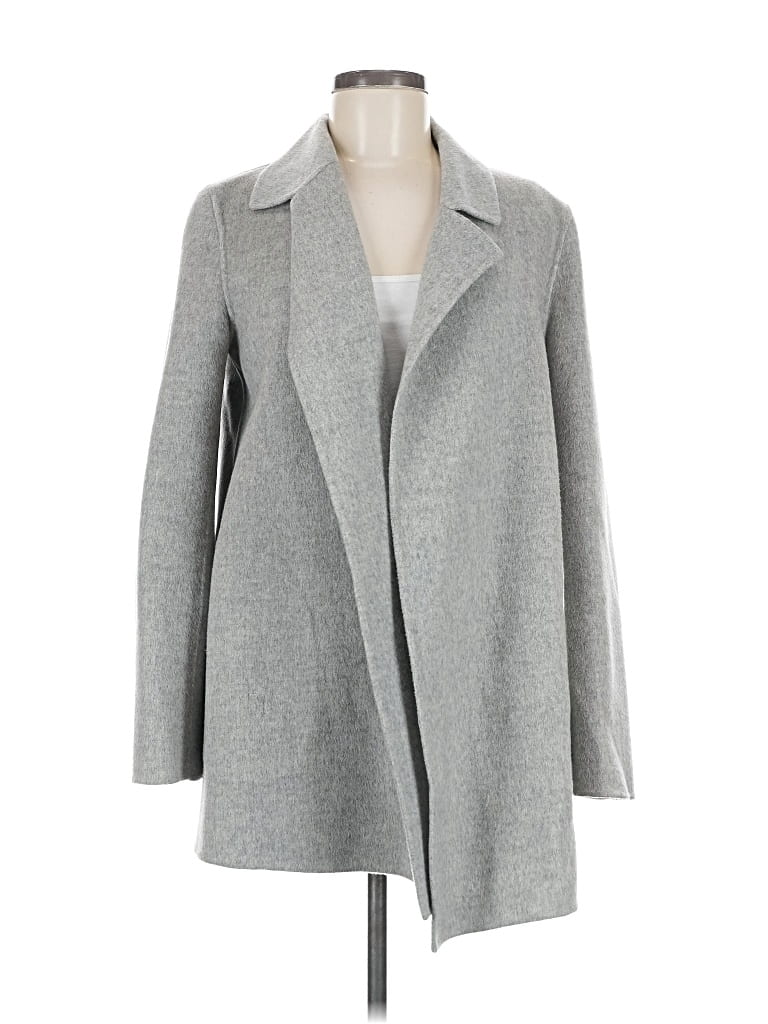 Pre-owned Theory Wool Coat In Gray