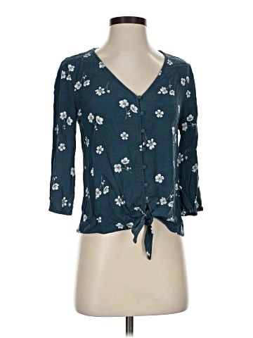 Blue Rain 3/4 Sleeve Blouse (view 1)