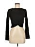 Gaze Black Long Sleeve Top Size M - photo 1