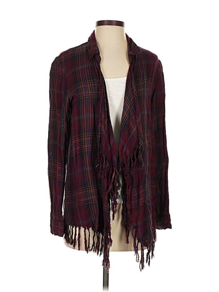 Pre-owned Willow & Clay Kimono In Burgundy