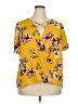 Charming Charlie Yellow Short Sleeve Blouse Size 2X - photo 1