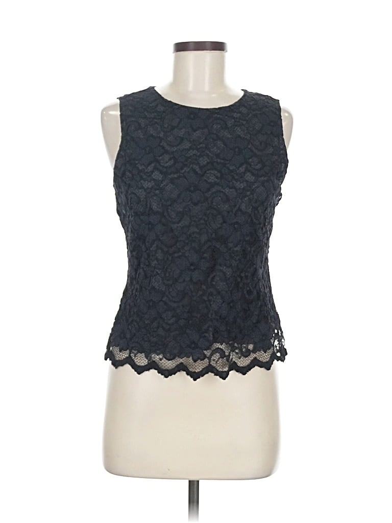 Pre-owned Apostrophe Sleeveless Blouse In Black