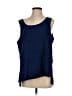 Go Silk 100% Silk Blue Sleeveless Silk Top Size 3 - photo 1