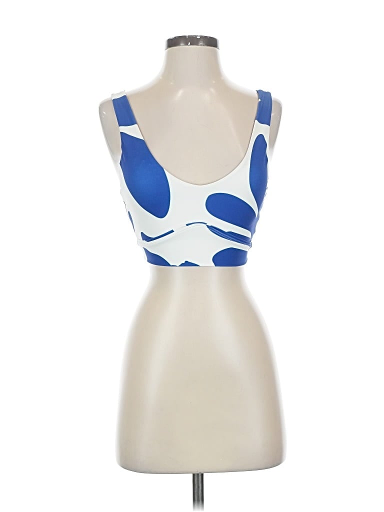 Pre-owned Wilo Tank Top Blue Strapless Neckline Tops