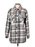 Thread & Supply 100% Polyester Plaid Gray Coat Size S - photo 1