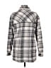 Thread & Supply 100% Polyester Plaid Gray Coat Size S - photo 2