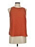 J.Crew 100% Polyester Orange Sleeveless Blouse Size 6 - photo 1