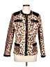 Chico's 100% Cotton Animal Print Brown Jacket Size Lg (2) - photo 1