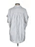 Madewell 100% Viscose Stripes Silver Short Sleeve Blouse Size XS - photo 2