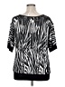 Fashion Bug Silver Short Sleeve Blouse Size 0X - photo 2