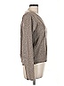 Linda Allard Ellen Tracy Metallic Tan Wool Pullover Sweater Size L - photo 4