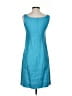 Agnona 100% Cupro Solid Teal Blue Casual Dress Size EU (IT) 40 / US 4 - photo 2