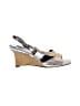 Donald J Pliner Metallic Silver Gold Wedges Size 9 - photo 1