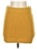 Flat White Solid Yellow Wool Skirt Size XS - photo 1