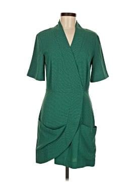 & other stories green wrap dress ELINE SATIN CRINKLE WRAP DRESS GREEN
