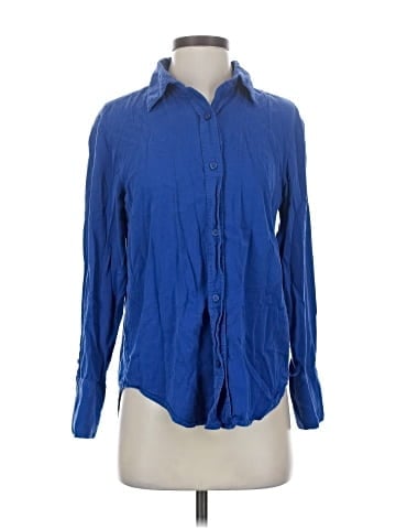 Open Edit Long Sleeve Button-Down Shirt (view 1)