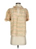 Ulla Johnson 100% Silk Tan Short Sleeve Silk Top Size 00 - photo 1