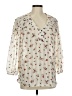 Pale Sky 100% Polyester Ivory 3/4 Sleeve Blouse Size M - photo 1