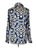Unbranded Paisley Blue Long Sleeve Blouse Size L - photo 2