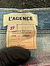 L'Agence 100% Cotton Solid Blue Denim Skirt Size 27 waist - photo 4