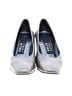 Stuart Weitzman Metallic Silver Tan Heels Size 6 - photo 2