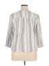 Splendid Stripes Silver 3/4 Sleeve Blouse Size XL - photo 2