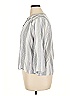 Splendid Stripes Silver 3/4 Sleeve Blouse Size XL - photo 5
